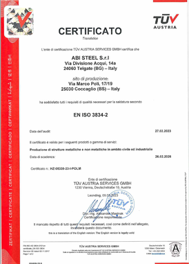 Carpenteria a Brescia certificata iso 9001