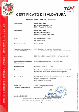 Carpenteria pesante a Brescia certificata iso 9001